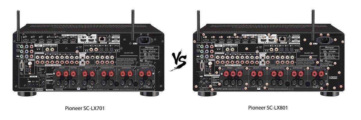 Pioneer SC-LX701 vs Pioneer SC-LX801 back
